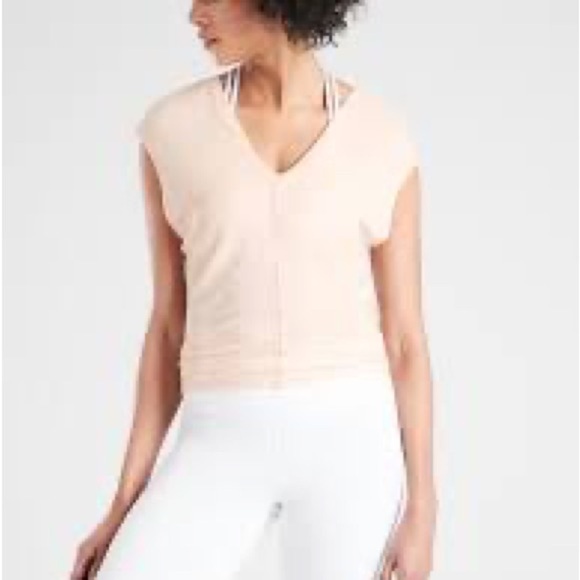 Athleta Tops - Athleta Pink tie back tee